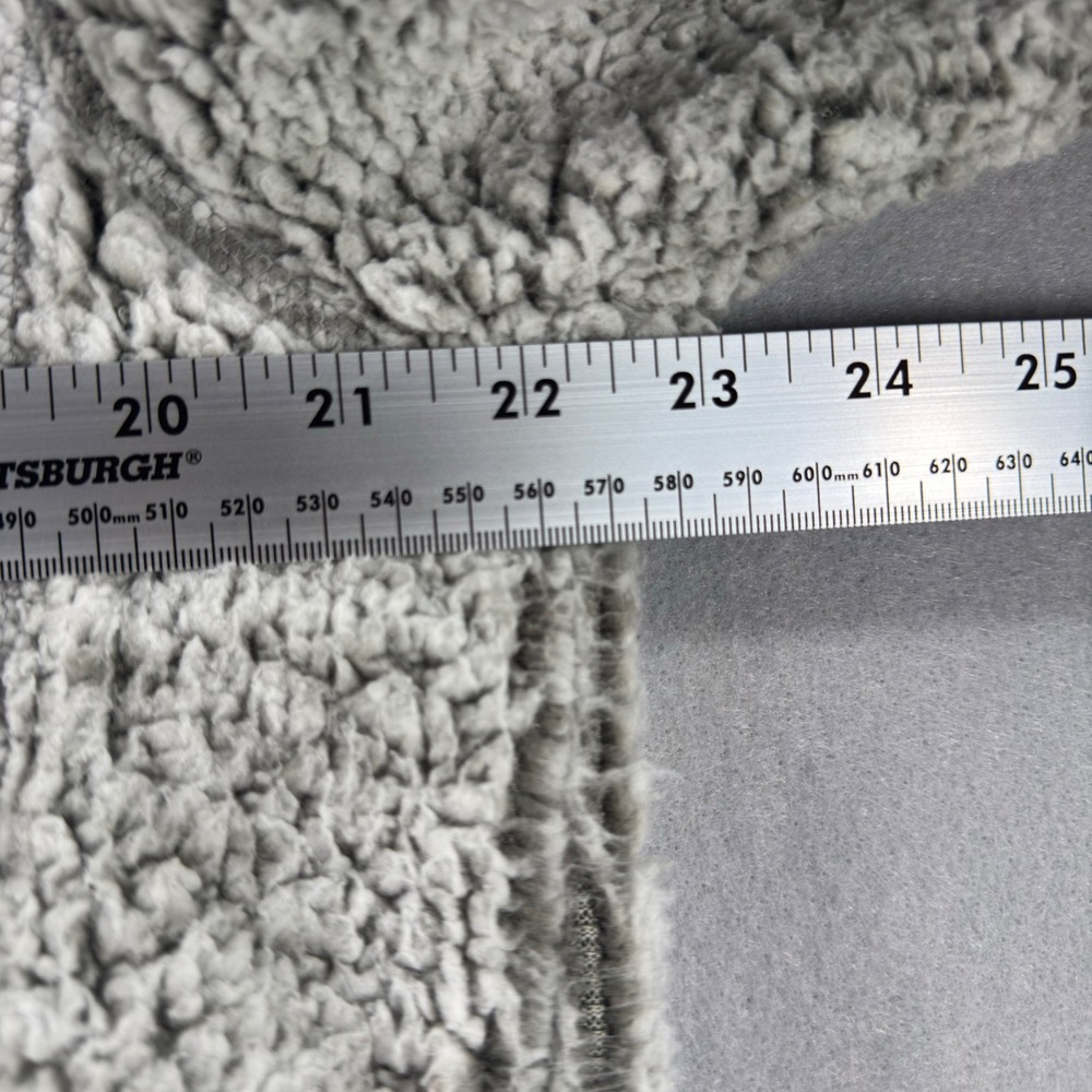 Simply Southern Gray Sherpa Fleece Quarter Zip Pullover Sweater Large - Picture 7 of 7
